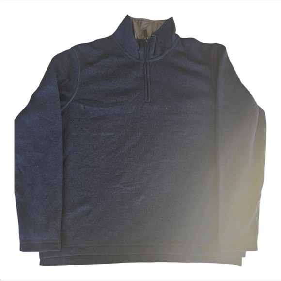 Wrangler Authentics Men's 1/4 Zip Solid Pullover Sweater Blue Sz M New Henley - Picture 1 of 12